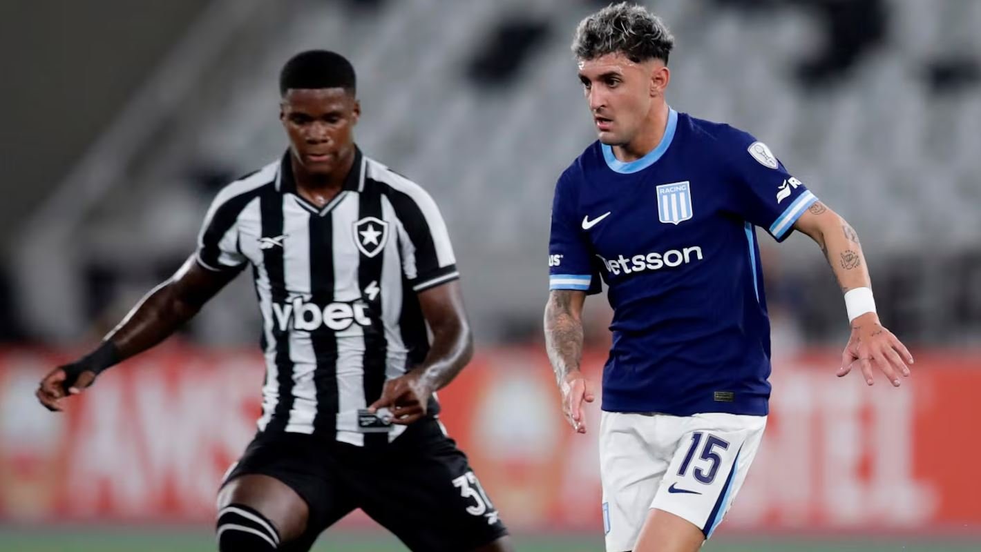 Dura derrota de Racing ante Botafogo: cayó 2-1 y peligra su clasificación
