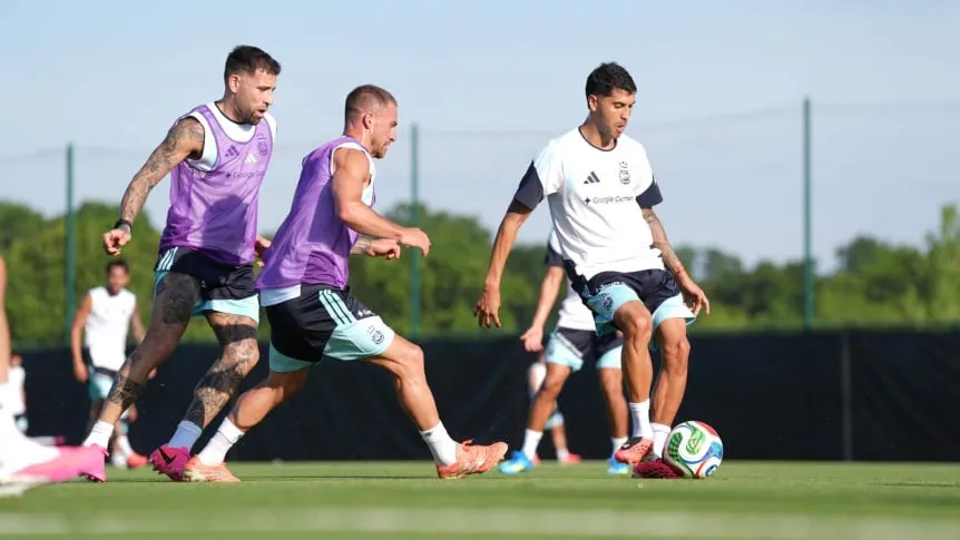  Arrancó el sueño: La Selección Argentina tuvo su primer entrenamiento con plantel completo en Kansas